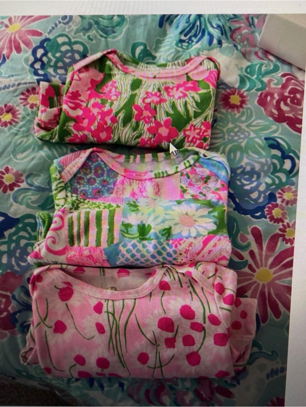 NWT Lilly Pulitzer Set of 3 Infant Body Suits Various Print 12-18 Month
